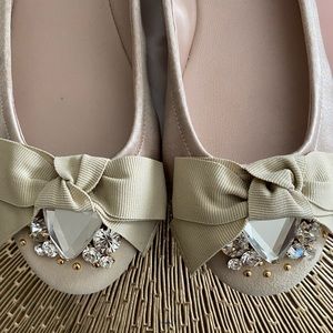 Glint rhinestone ballet flats